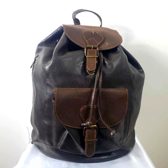 Vintage Handbags - Vintage Leather Unisex Backpack